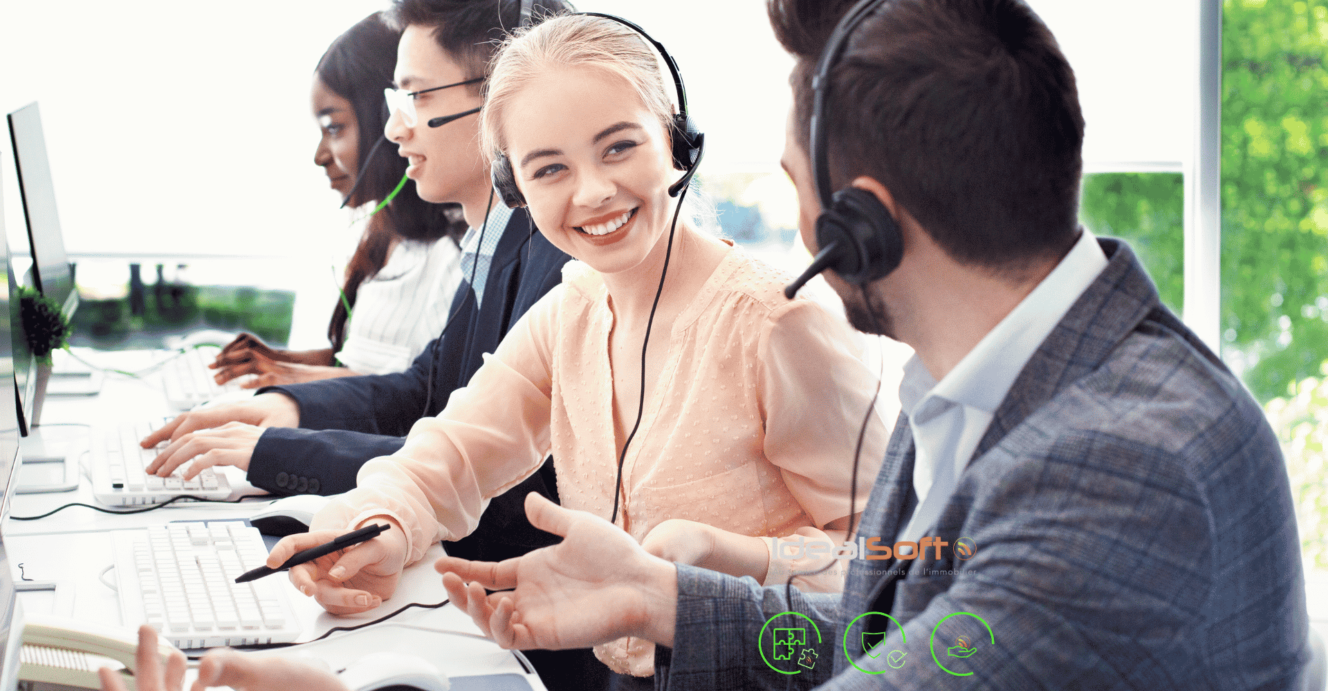 Réactivité d'un logiciel immobilier grâce à une hotline téléphonique dédiée aux professionnels de l'immobilier.